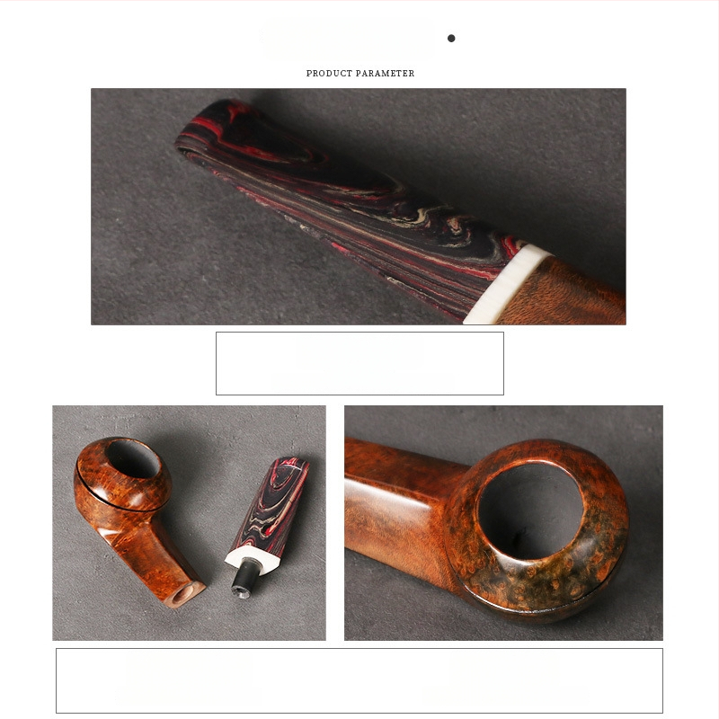 Forten Heatherwood pipa 3 mm szűrővel, kézzel készített, Cumberland gumírozott szájrésszel