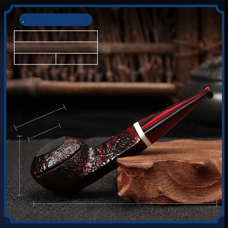 Forten Heatherwood pipa 3 mm szűrővel, kézzel készített, Cumberland gumírozott szájrésszel