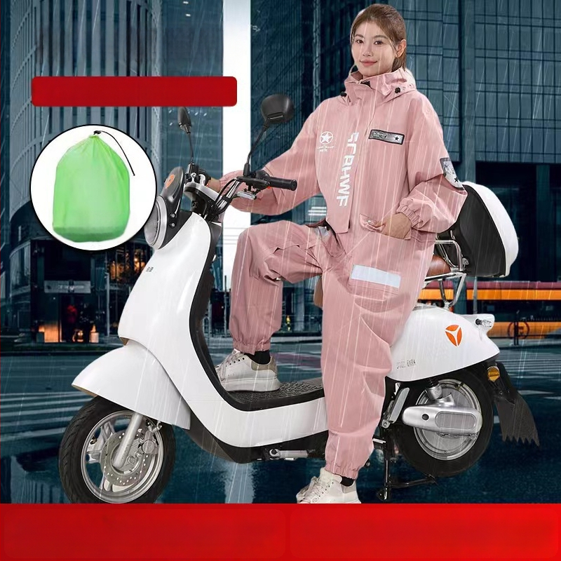 Odrasli potpuno vodootporni kišni pončo za vožnju električnim biciklom i motociklom, prozračan.