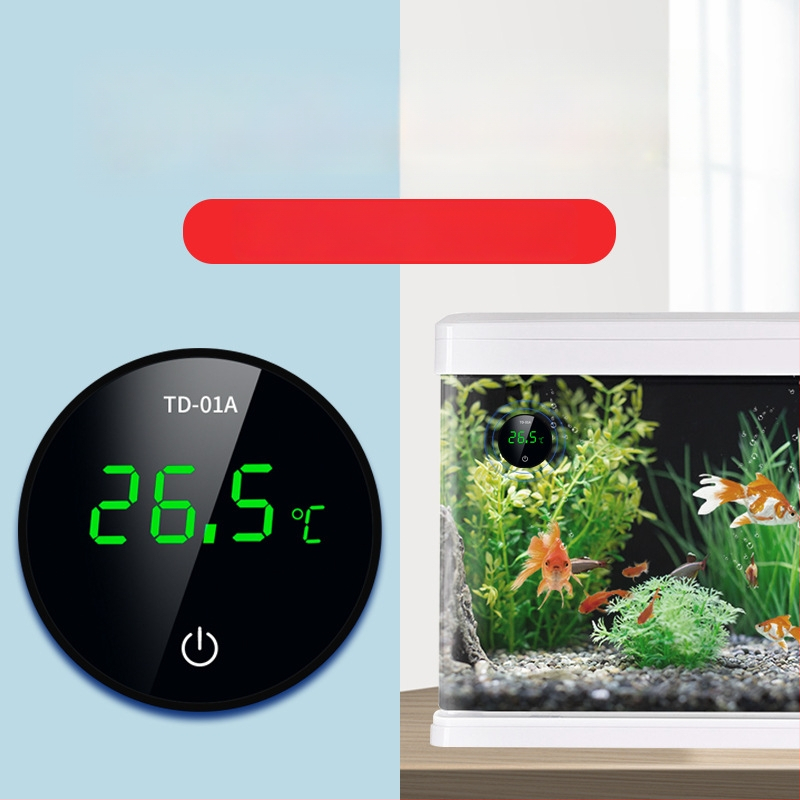 Vanjski LCD termometar za akvarij, visoko precizan elektronički termometar s funkcijom jednog gumba za konverziju