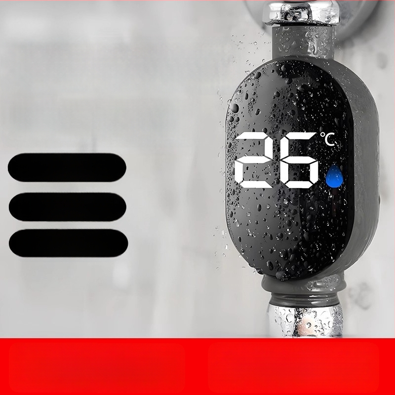 Kućni vodootporni digitalni termometar za kupaonicu s LCD prikazom – precizno mjerenje temperature za tuš i slavinu, poboljšana vlaga i temperatura