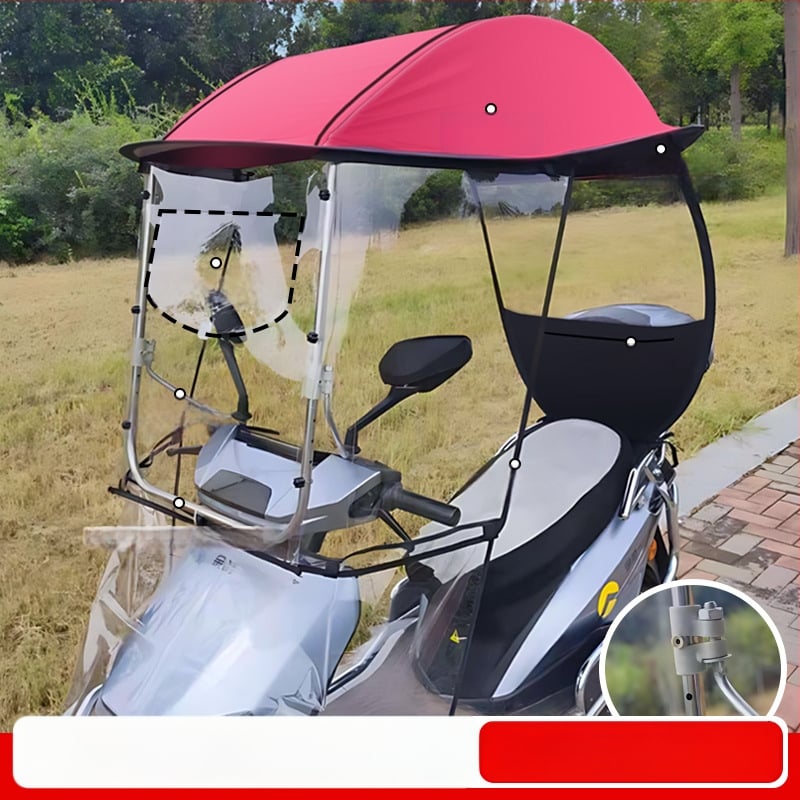 Krovno sklonište za električna vozila, sjenilo za E‑bike i motocikl, otporno na kišu i vjetar
