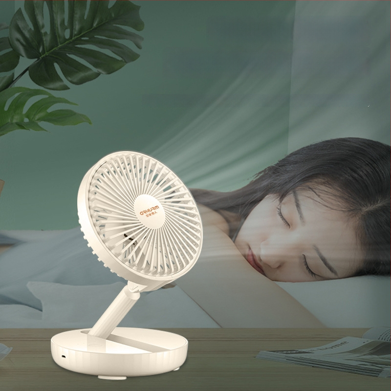 Hordozható USB-asztali ventilátor beépített akkumulátorral, 5 lapát, 3 fokozat