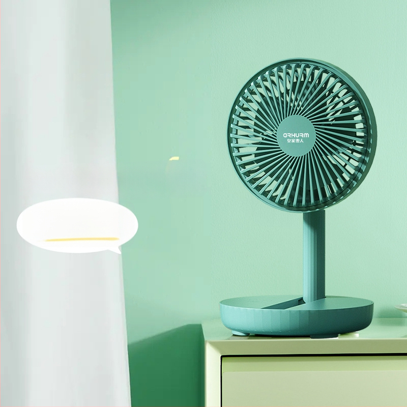 Hordozható USB-asztali ventilátor beépített akkumulátorral, 5 lapát, 3 fokozat
