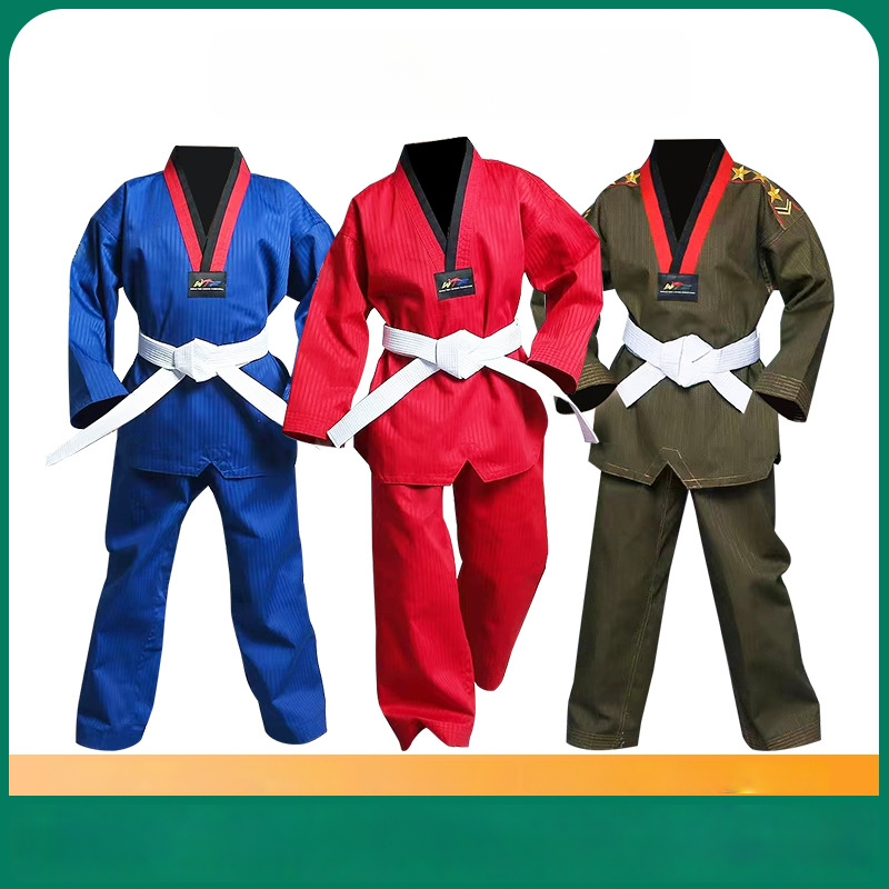 Taekwondo uniforme za djecu i odrasle, u bojama crvena, crna, plava, žuta, kaki; trenerske uniforme