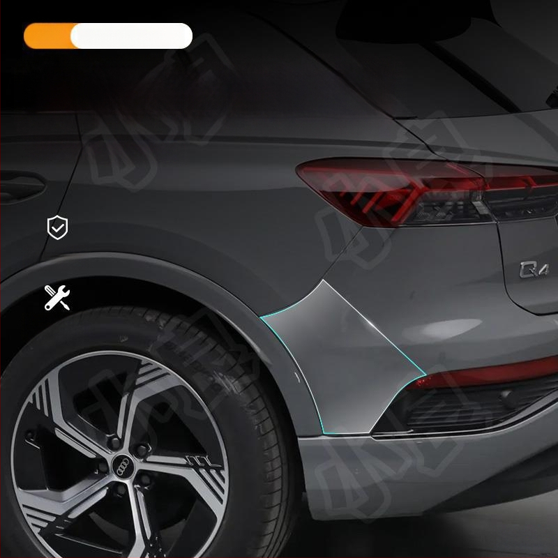 Film protector TPU transparent pentru colțurile ușilor față și spate și pentru pragurile laterale Audi Q4 e-tron