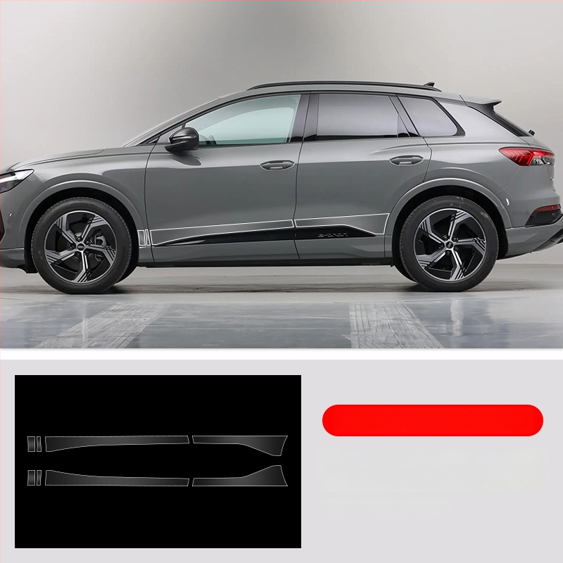 Film protector TPU transparent pentru colțurile ușilor față și spate și pentru pragurile laterale Audi Q4 e-tron