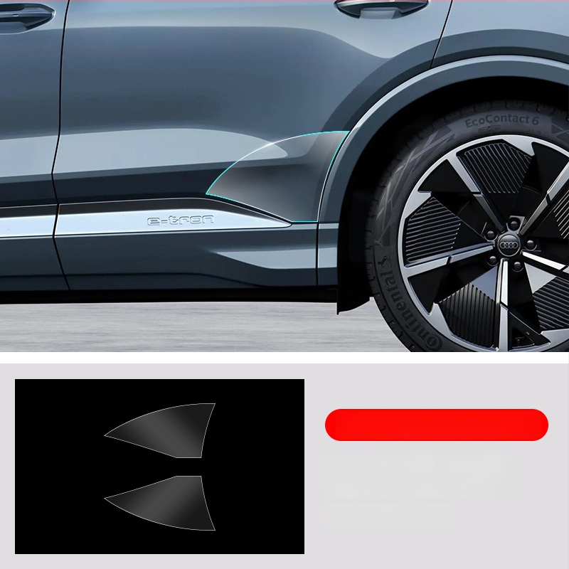 Film protector TPU transparent pentru colțurile ușilor față și spate și pentru pragurile laterale Audi Q4 e-tron