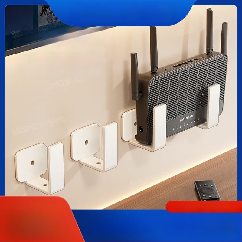 WiFi polica bez bušenja, zidni držač za produžni kabel, nosač za usmjerivač i set-top box