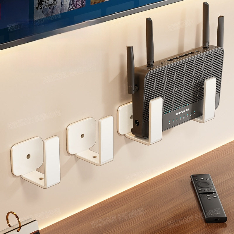 WiFi polica bez bušenja, zidni držač za produžni kabel, nosač za usmjerivač i set-top box