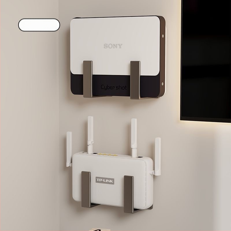WiFi polica bez bušenja, zidni držač za produžni kabel, nosač za usmjerivač i set-top box