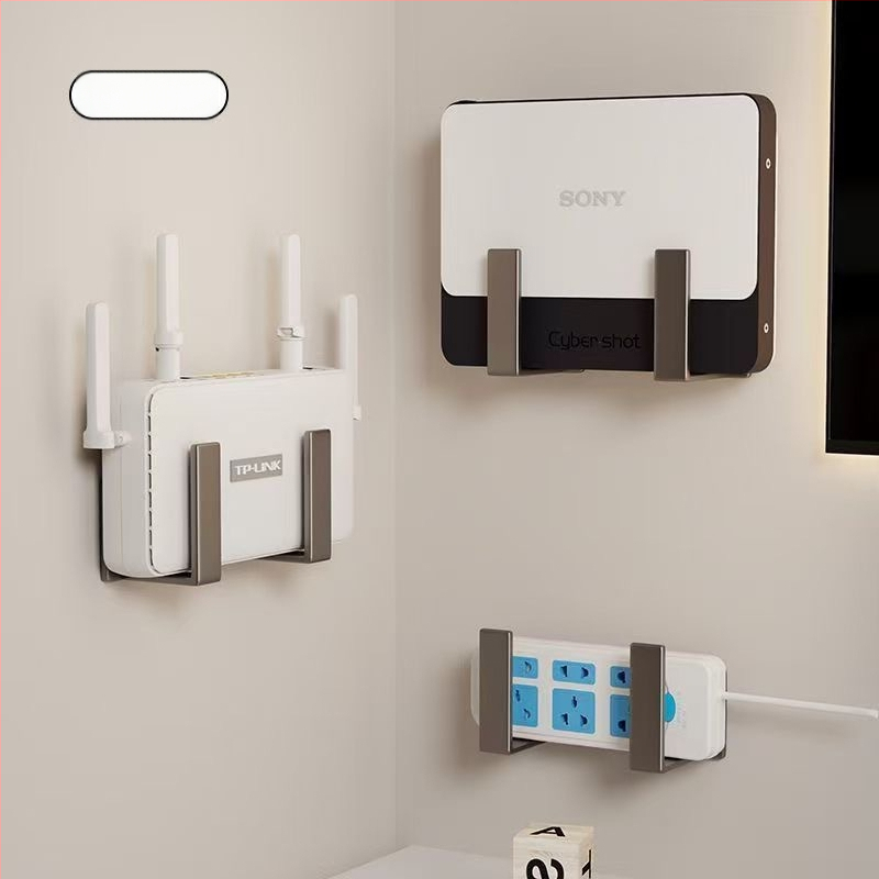 WiFi polica bez bušenja, zidni držač za produžni kabel, nosač za usmjerivač i set-top box