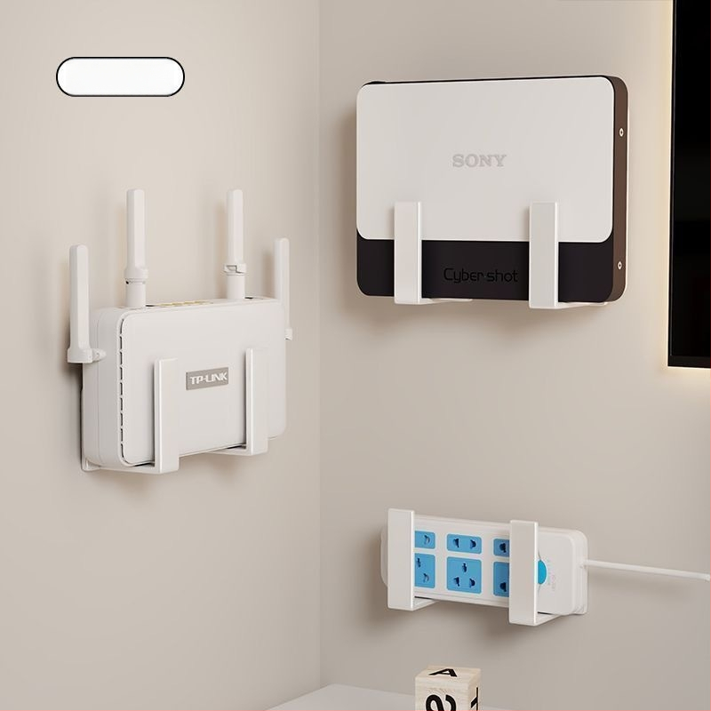 WiFi polica bez bušenja, zidni držač za produžni kabel, nosač za usmjerivač i set-top box