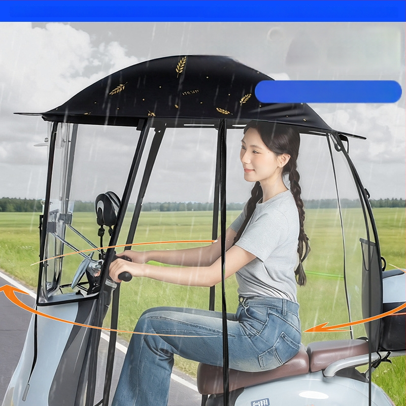 Kišni štit za električni skuter s potpuno zaštitom od vjetra i kiše, veliki sjenik