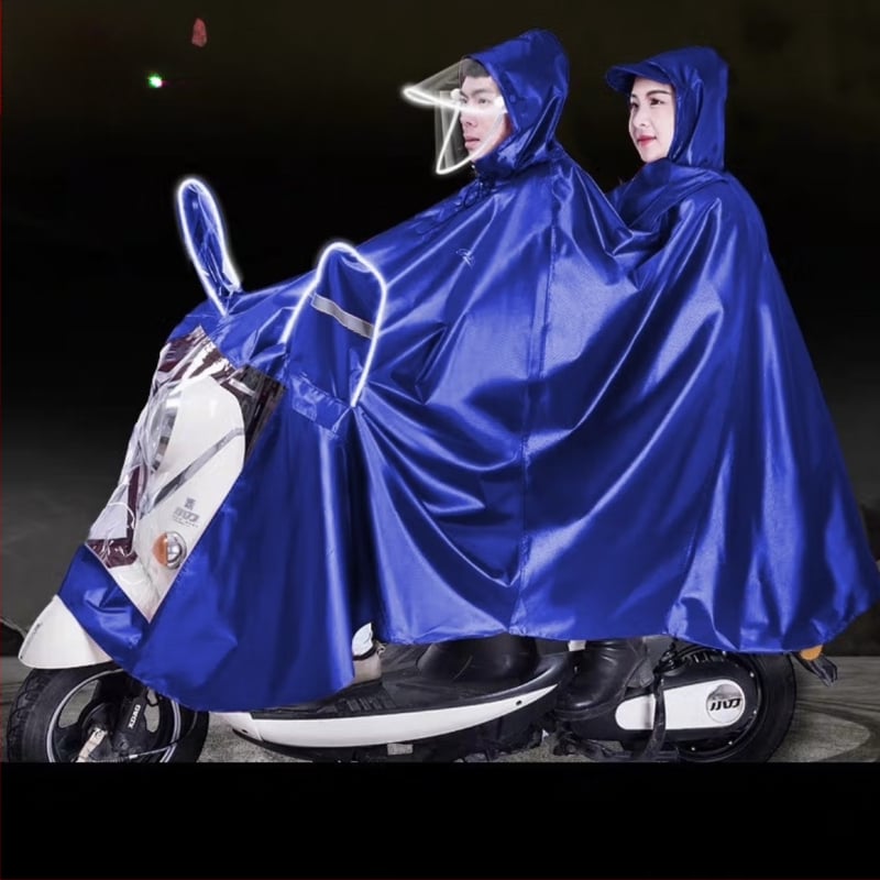 Heaven kišni mantil za električne skutere i motocikle – reflektirajuće trake, pončo s dvostrukim rubom, otisak logotipa, veličina XL