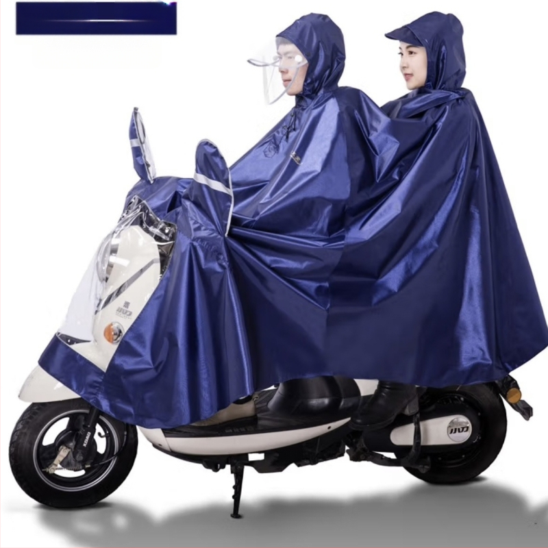 Heaven kišni mantil za električne skutere i motocikle – reflektirajuće trake, pončo s dvostrukim rubom, otisak logotipa, veličina XL