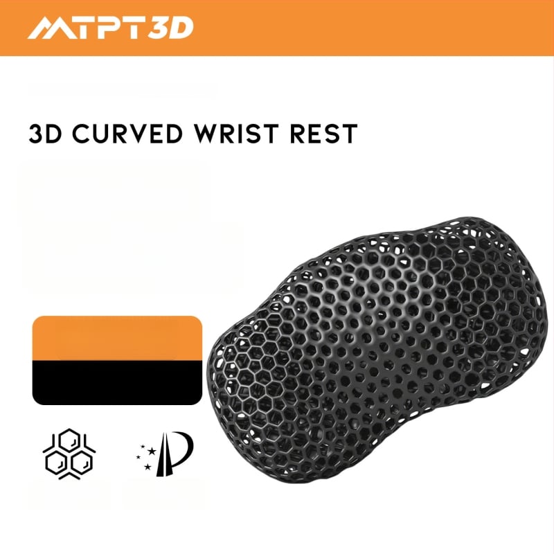 Ergonomska podložnica za zglob za tipkovnicu i miš, 3D ispis, U-oblikovani zakrivljeni dizajn