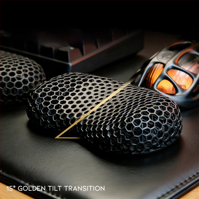 Ergonomska podložnica za zglob za tipkovnicu i miš, 3D ispis, U-oblikovani zakrivljeni dizajn