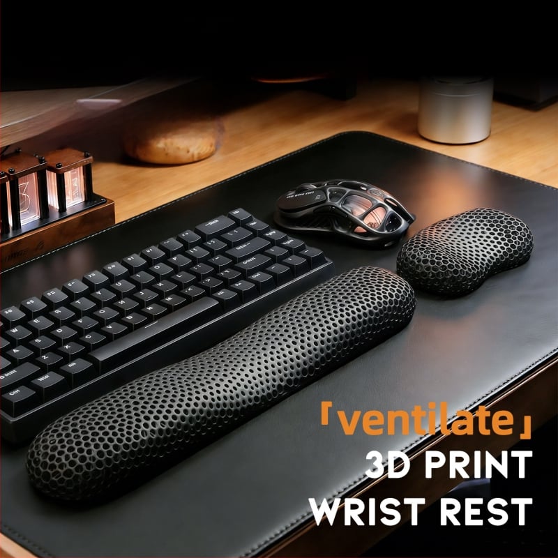 Ergonomska podložnica za zglob za tipkovnicu i miš, 3D ispis, U-oblikovani zakrivljeni dizajn