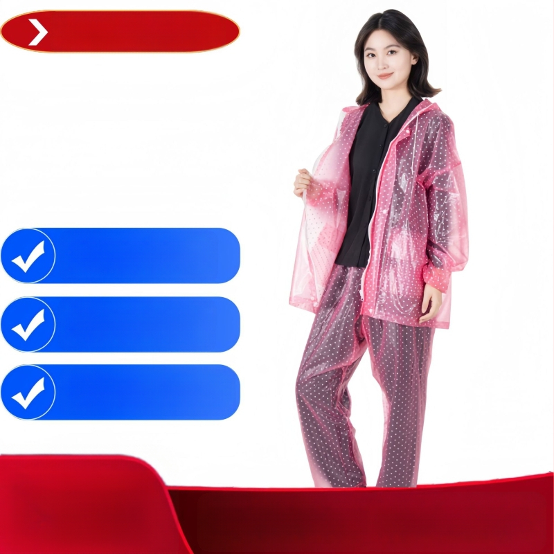 Set od PVC kišne jakne i hlača, toplinski zavareni šavovi, dvodijelni, unisex, za odraslu osobu, potpuna zaštita od kiše