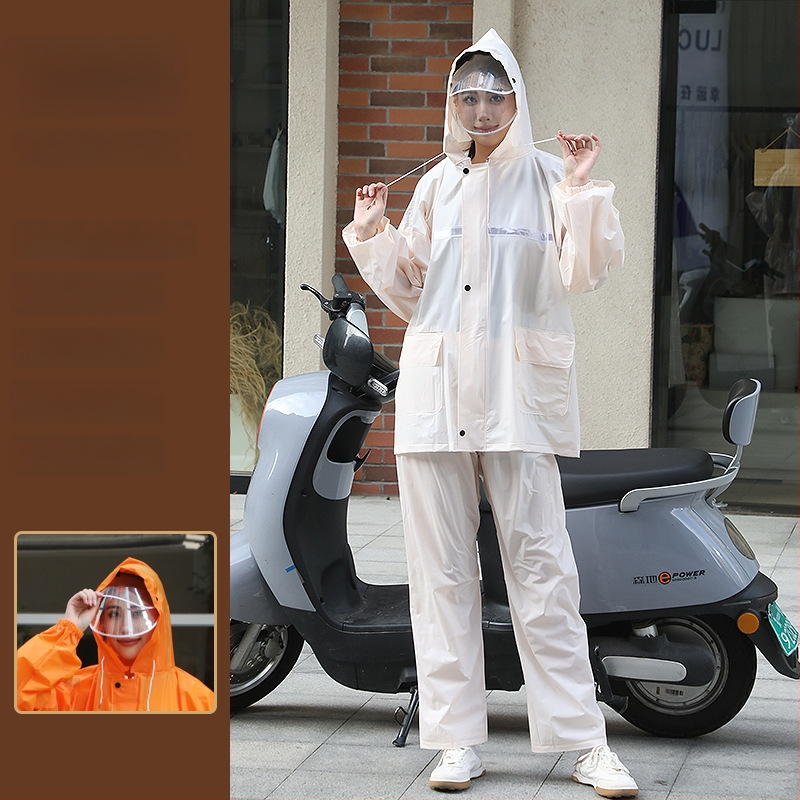 Set kišnih mantila i hlača za zaštitu cijelog tijela od jake kiše, pogodan za vožnju električnim motociklom i branje čaja