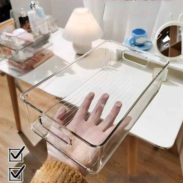 Stolna kutija za pohranu kozmetike, maski, ruža i njege kože; prozirna PET kutija za nakit i dodatke