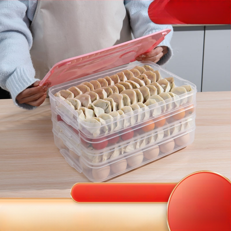 Kutija za čuvanje knedli, plastična kutija za hranu, za hladnjak i zamrzavanje