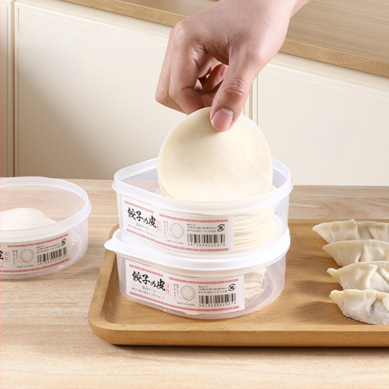 Prozirna kutija za spremanje dumpling wrappers, kućna upotreba, prehrambeni plast, s poklopcem