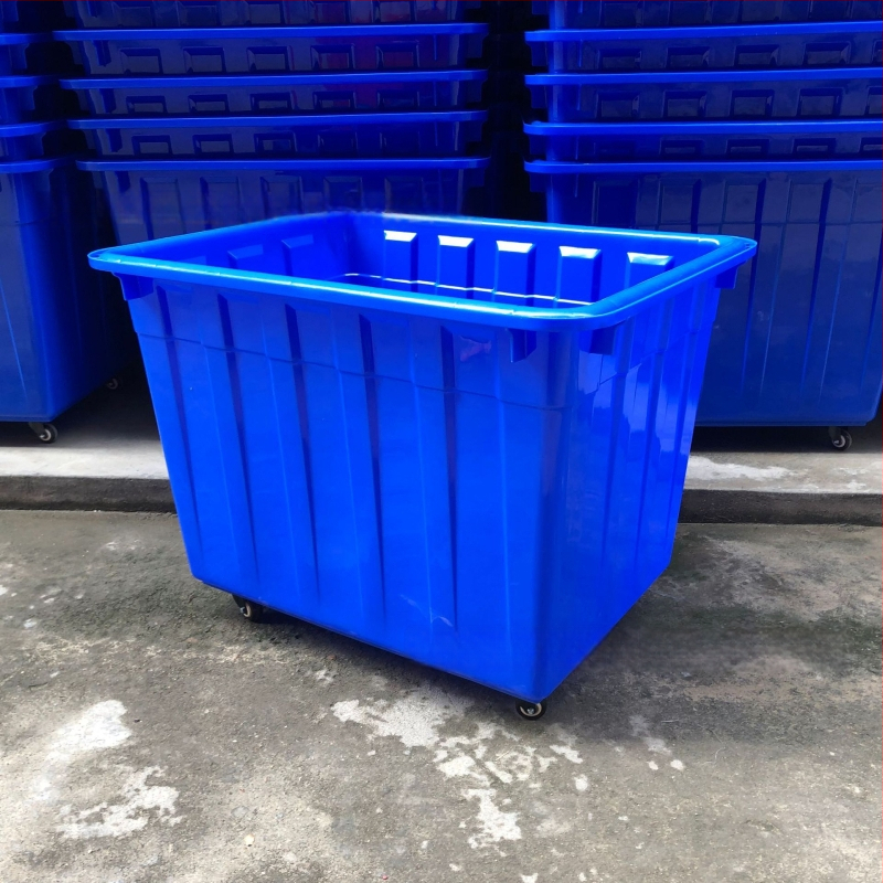 Visokoučinkovita plastična kutija za skladištenje, sortiranje i transport u industriji, 400 L, HDPE spremnik za vodu