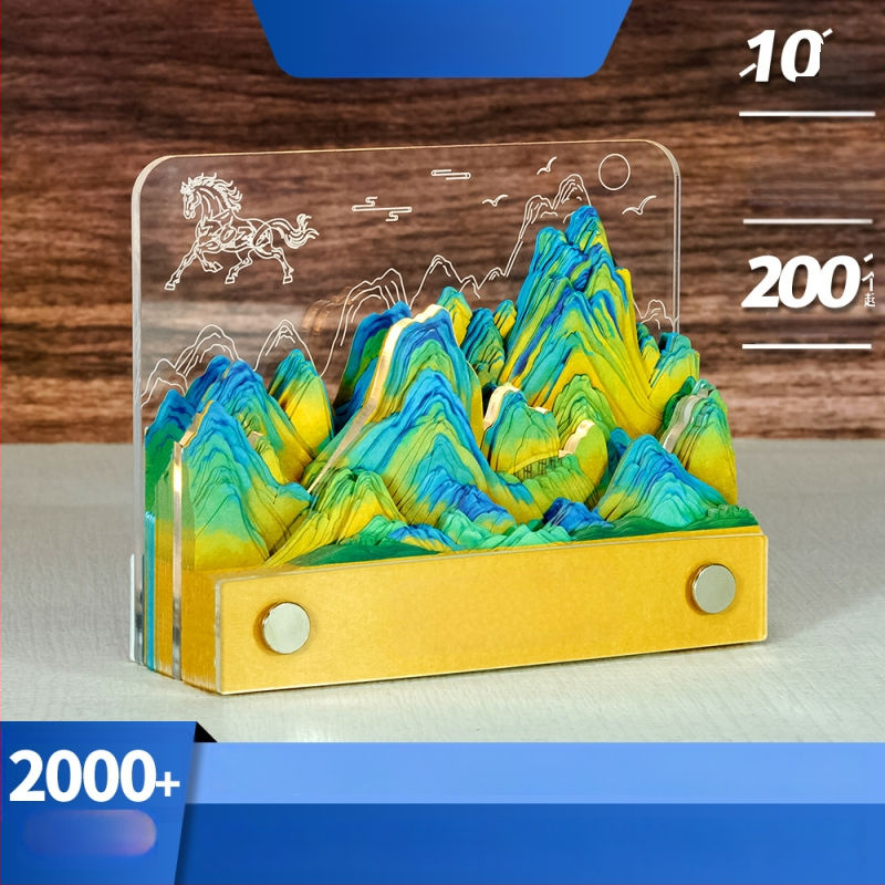 2026 kalendar od papirne skulpture, 3D bilješke i tjedne stranice