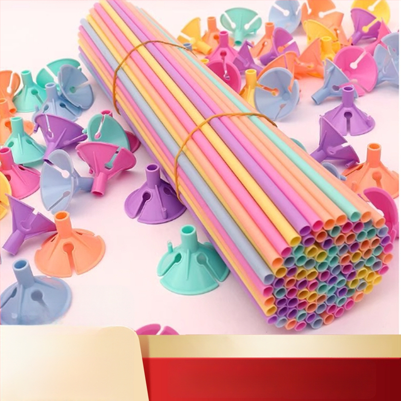 Ojačane štapiće za balone u macaronskoj boji za svadbenu scenografiju, produžene plastične šipke