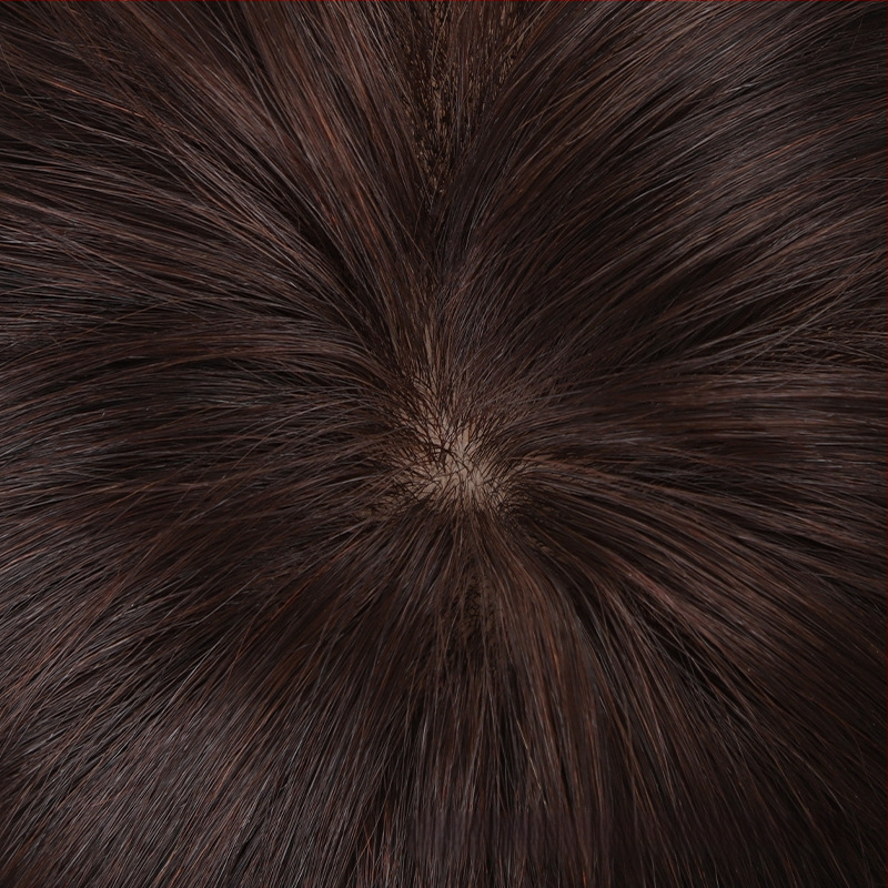 Perucă scurtă dreaptă pentru femei, țesută manual, păr uman, potrivită pentru perm și vopsire