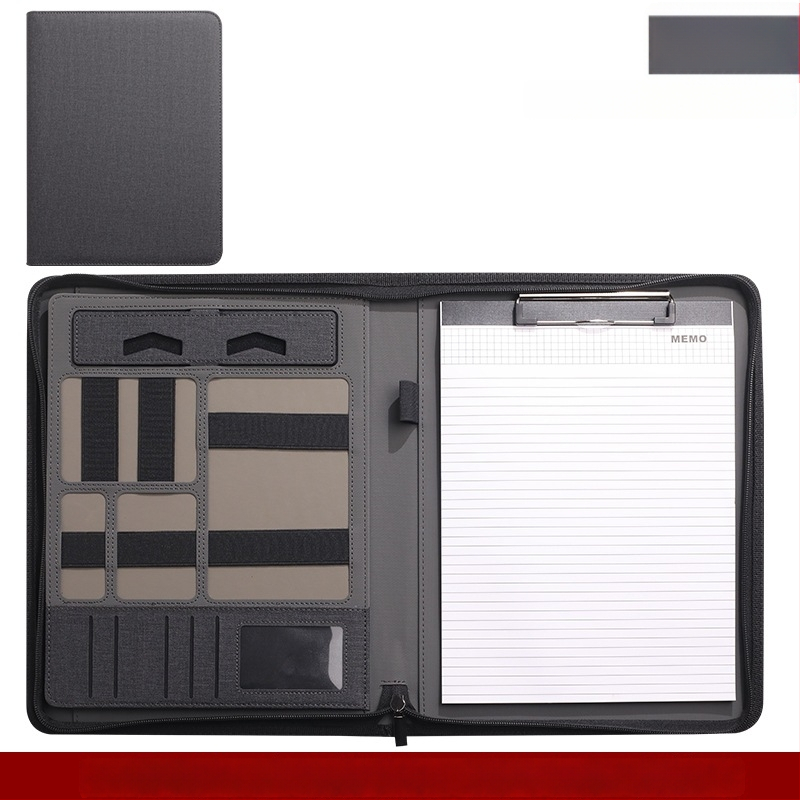 A4 torba za punjenje od umjetne kože s klipom za power bank i priključkom za punjač, višenamjenska poslovna torba s patentnim zatvaračem, prilagodljivo