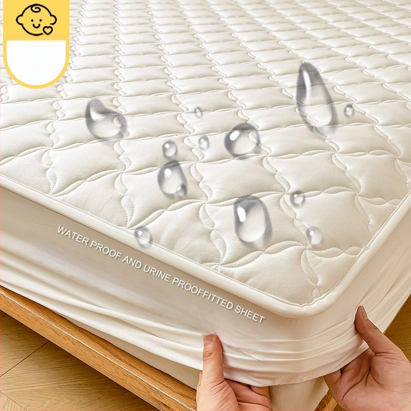 LIFE HOME napínacia plachta s gumou | prešívaná (quilting), digitálna tlač, materiál: prané vlákna, vzor: jednobarevný/ kvety, moderný minimalistický štýl