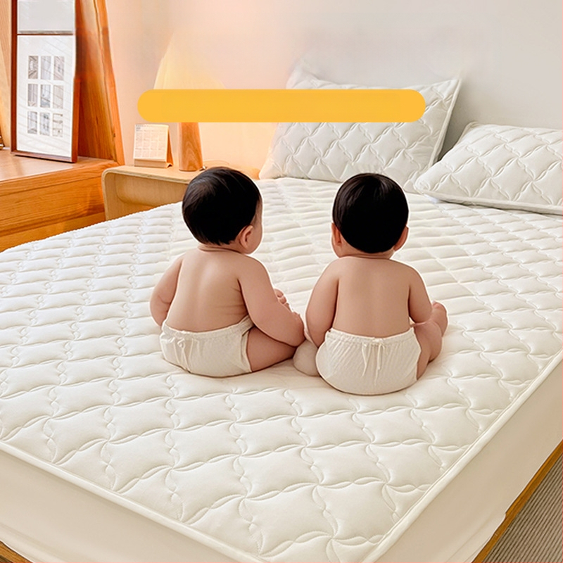 LIFE HOME napínacia plachta s gumou | prešívaná (quilting), digitálna tlač, materiál: prané vlákna, vzor: jednobarevný/ kvety, moderný minimalistický štýl