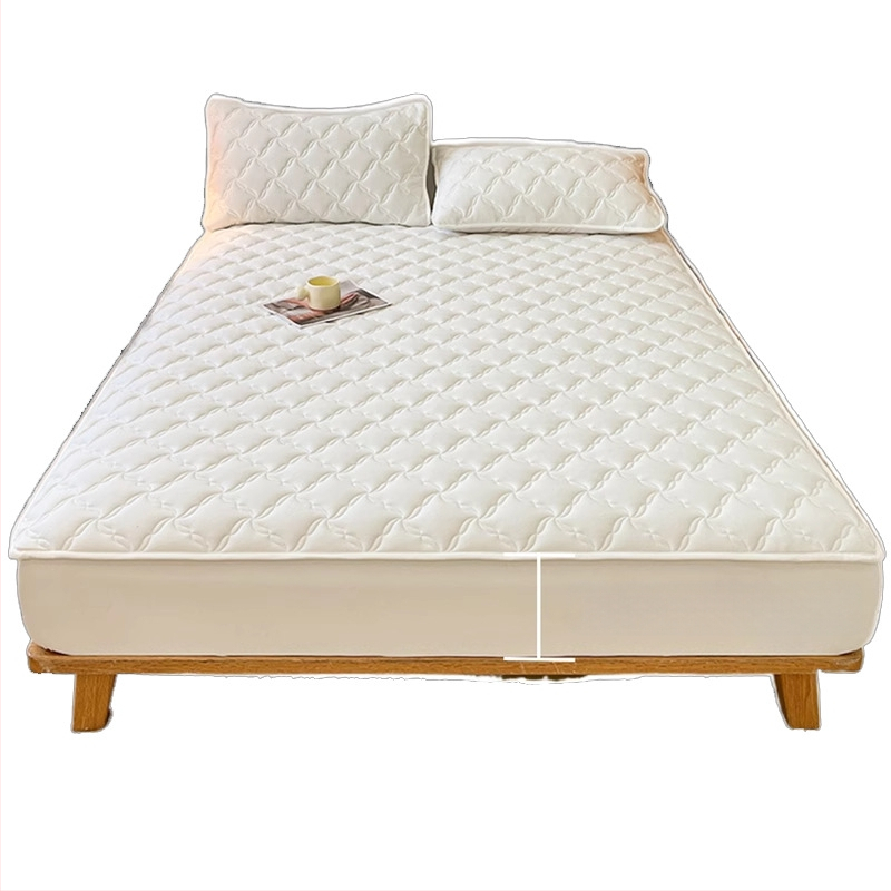 LIFE HOME napínacia plachta s gumou | prešívaná (quilting), digitálna tlač, materiál: prané vlákna, vzor: jednobarevný/ kvety, moderný minimalistický štýl