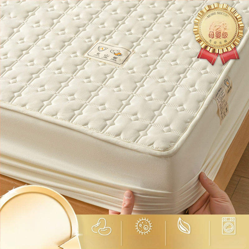 LIFE HOME napínacia plachta s gumou | prešívaná (quilting), digitálna tlač, materiál: prané vlákna, vzor: jednobarevný/ kvety, moderný minimalistický štýl