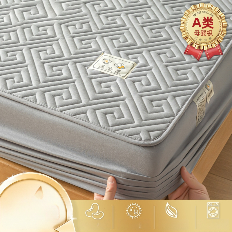 LIFE HOME napínacia plachta s gumou | prešívaná (quilting), digitálna tlač, materiál: prané vlákna, vzor: jednobarevný/ kvety, moderný minimalistický štýl