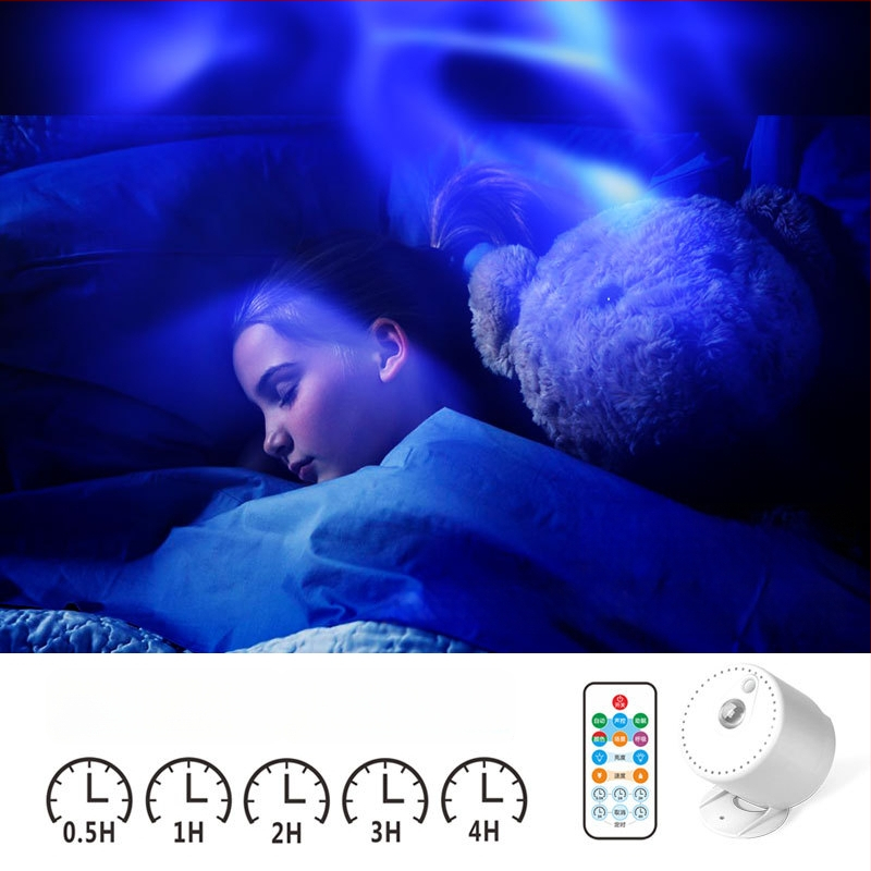 Rotirajući projektor polarne svjetlosti i zvjezdanog neba, USB laserom i atmosferskim svjetlom, s vremenskim isključivanjem