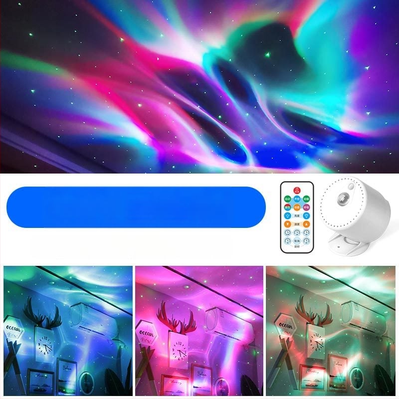 Rotirajući projektor polarne svjetlosti i zvjezdanog neba, USB laserom i atmosferskim svjetlom, s vremenskim isključivanjem