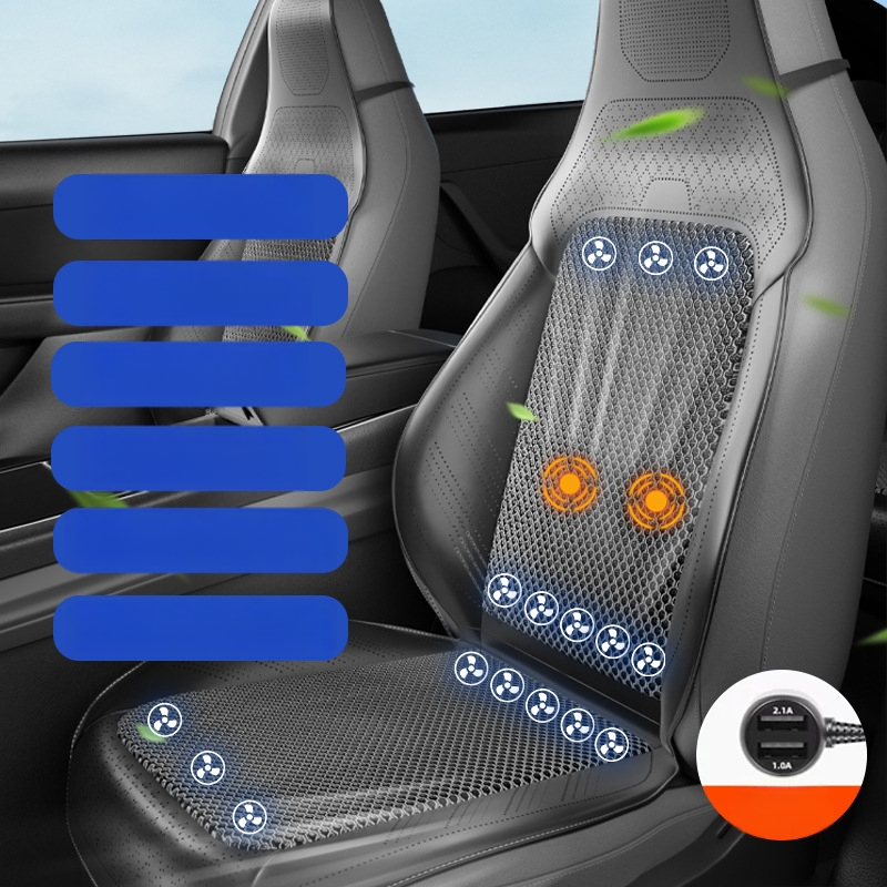 Prozračna navlaka za sjedalo automobila s ventilatorom za hlađenje, prozračna ljetna podloga za sjedenje