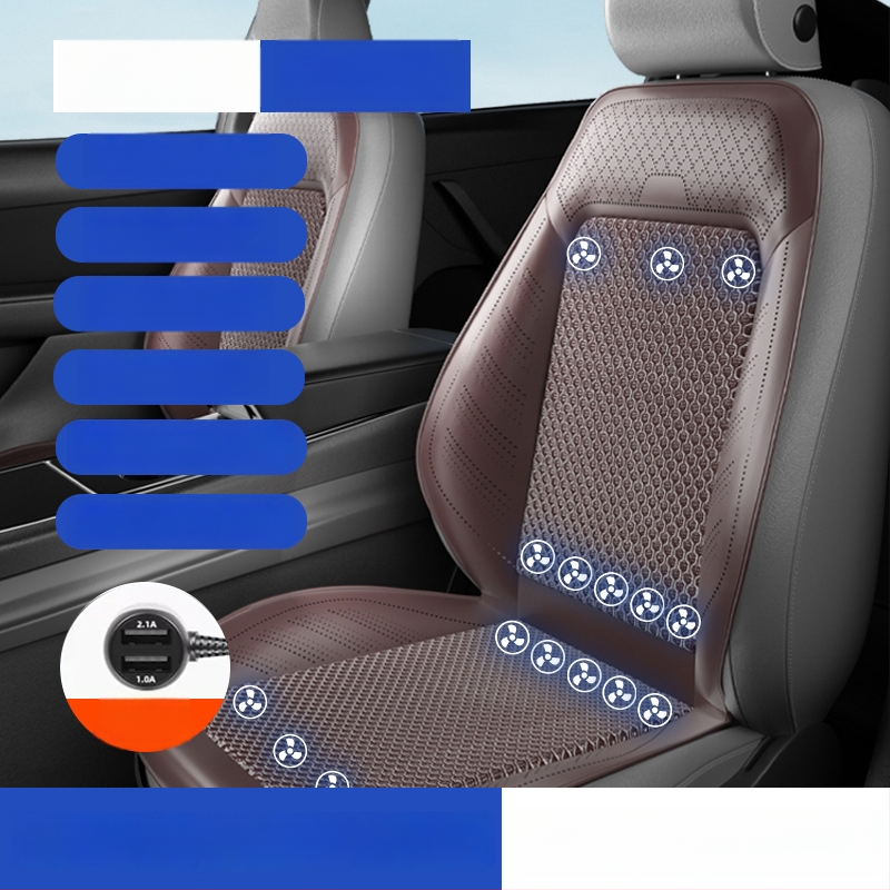 Prozračna navlaka za sjedalo automobila s ventilatorom za hlađenje, prozračna ljetna podloga za sjedenje