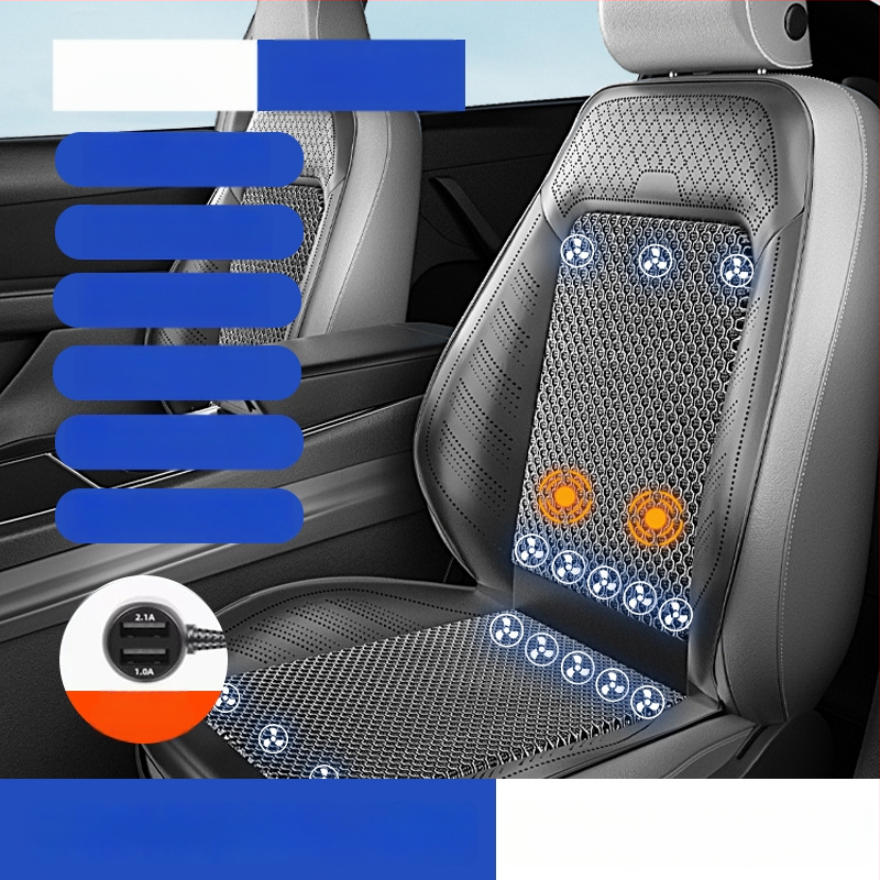 Prozračna navlaka za sjedalo automobila s ventilatorom za hlađenje, prozračna ljetna podloga za sjedenje