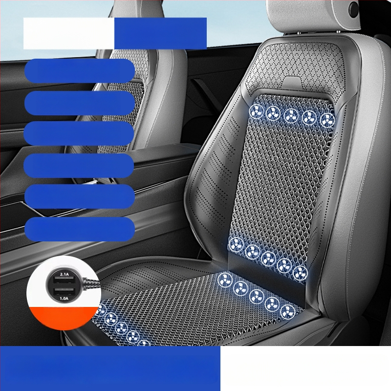 Prozračna navlaka za sjedalo automobila s ventilatorom za hlađenje, prozračna ljetna podloga za sjedenje