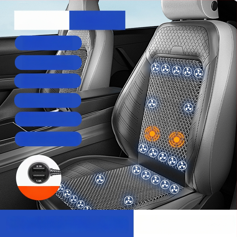 Prozračna navlaka za sjedalo automobila s ventilatorom za hlađenje, prozračna ljetna podloga za sjedenje