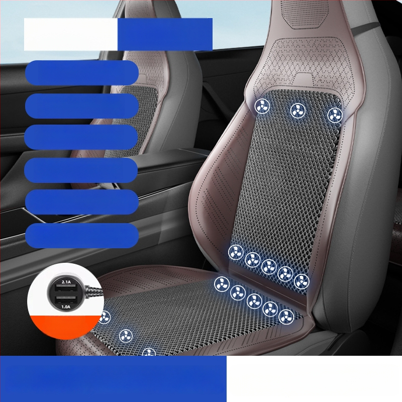 Prozračna navlaka za sjedalo automobila s ventilatorom za hlađenje, prozračna ljetna podloga za sjedenje