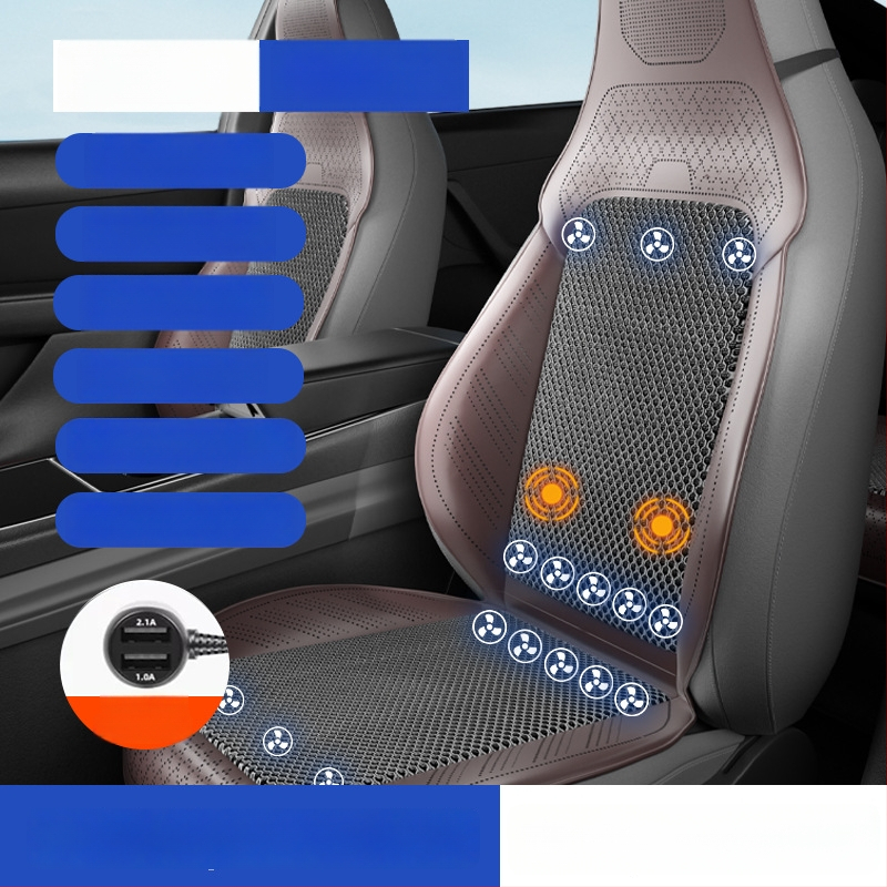 Prozračna navlaka za sjedalo automobila s ventilatorom za hlađenje, prozračna ljetna podloga za sjedenje