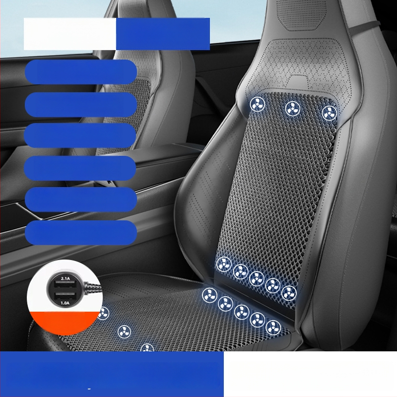 Prozračna navlaka za sjedalo automobila s ventilatorom za hlađenje, prozračna ljetna podloga za sjedenje