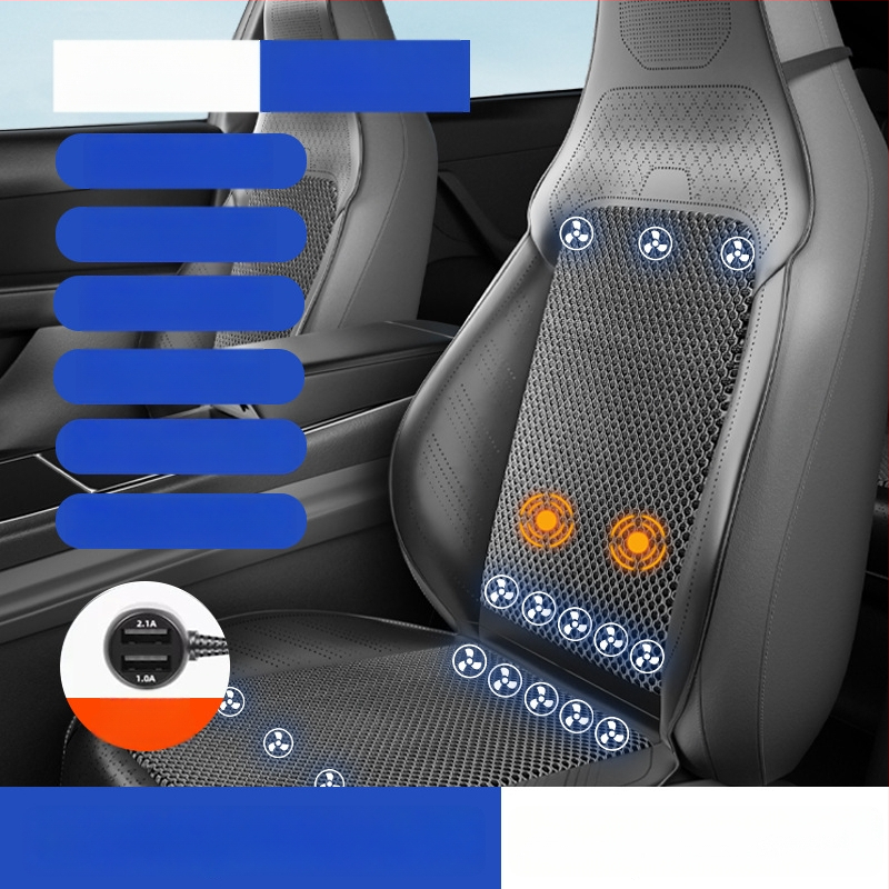 Prozračna navlaka za sjedalo automobila s ventilatorom za hlađenje, prozračna ljetna podloga za sjedenje