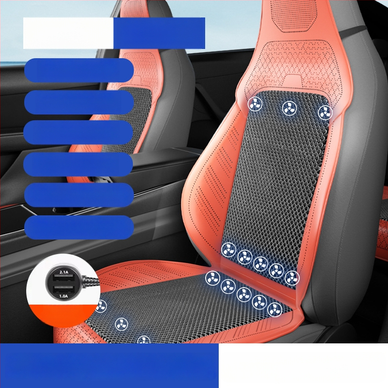 Prozračna navlaka za sjedalo automobila s ventilatorom za hlađenje, prozračna ljetna podloga za sjedenje